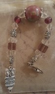 Owl  Pink Scissorfob